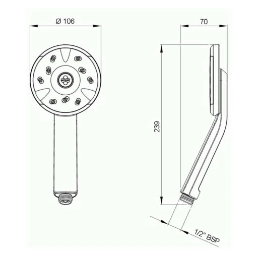Methven Kiri Satinjet Low Flow Shower Handset - Image 2
