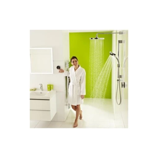 Mira Platinum Dual Rear Fed Shower Pumped Black/Chrome - Image 2
