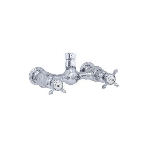 Perrin & Rowe 2 Handle Crosshead Shower Mixer Up Outlet Chrome