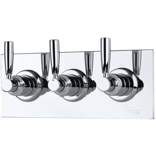 Perrin & Rowe Thermostatic Mixer With 2 Shut-Off Valves Nickel