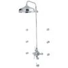 Perrin & Rowe Traditional Shower Set 4 With 12″ Rose -Bathroom Shower Shop perrin rowe tss4cp 12