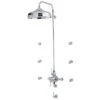 Perrin & Rowe Traditional Shower Set 4 Chrome -Bathroom Shower Shop perrin rowe tss4cp5