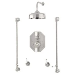 Perrin & Rowe Traditional Shower Set 5 With 8″ Rose