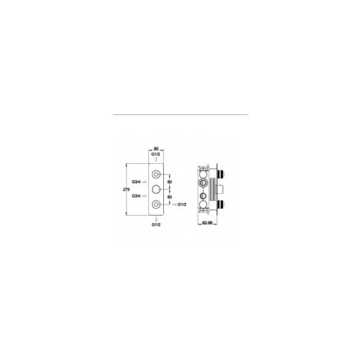 RAK Prima Tech Dual Outlet Shower With Back Plate (Vertical) - Image 2