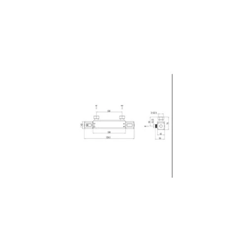 RAK Resort Wall Mounted Exposed Thermostatic Shower Valve - Image 2