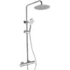 RAK Compact Round Exposed Thermostatic Shower Column Chrome -Bathroom Shower Shop rak rakshw6003