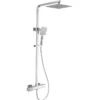 RAK Compact Square Exposed Thermostatic Shower Column Chrome -Bathroom Shower Shop rak rakshw6006