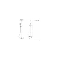 RAK Cool Touch Square Thermostatic Shower Column (WRAS) -Bathroom Shower Shop rak rakshw6012 2