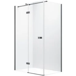 Synergy Vodas 8 1600mm Left Hand Black Stella Hinged Door