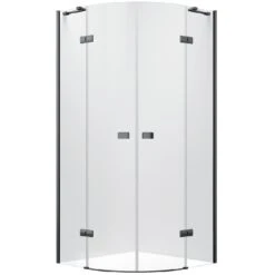 Synergy Vodas 8 Stella Black 800mm Quadrant Hinged Enclosure