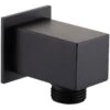 Synergy Square Black Shower Outlet Elbow -Bathroom Shower Shop synergy sy we02k