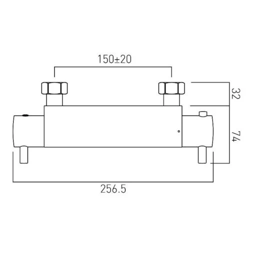 Vado Celsius 1 Outlet Thermostatic Shower Valve 1/2″ - Image 2